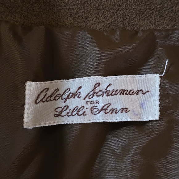 Vintage Lilli Ann Ultrasuede Brown Blazer Jacket 70s 80s Retro Adolph Schuman - Picture 6 of 7